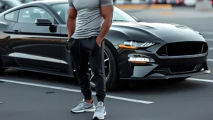 Garoto jovem frente ao carro, ilustrando o glossário automotivo e a mecânica para entusiastas iniciantes.