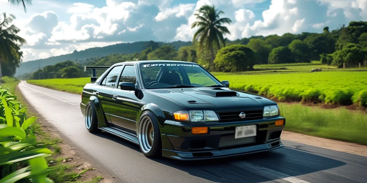 road-trip-brasil-carro-estrada-serra-do-rio-do-rastro Carro esportivo descendo as curvas da Serra do Rio do Rastro em um dia ensolarado, representando uma road trip dos sonhos pelo Brasil.