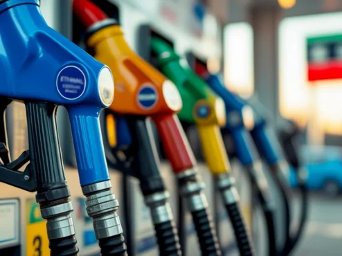 gasolina-importada-refinaria Posto de gasolina com as bombas expostas