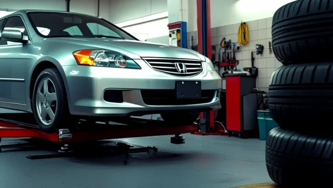 mecanico-fazendo-alinhamento-balanceamento-roda-carro-esportivo Mecânico automotivo realizando o alinhamento de direção em uma roda de carro esportivo, com equipamento de precisão, simbolizando a manutenção preventiva e a importância do alinhamento e balanceamento.