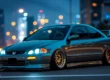 Honda Civic EG Coupé com rodas de liga leve (ou aftermarket) e suspensão rebaixada, representando um carro japonês barato e popular para iniciar um projeto JDM de modificação automotiva.