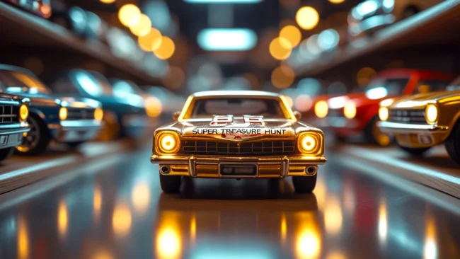 estrategias-negociacao-troca-miniaturas-diecast-colecionismo miniatura, simbolizando a negociação justa e a avaliação de valor. A imagem representa a troca inteligente de itens raros entre colecionadores de veículos automotivos.