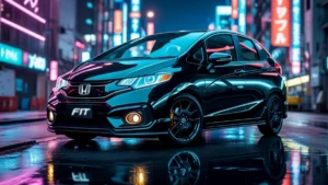 Carro preto com reflexo perfeito na pintura, demonstrando o brilho e a profundidade de uma pintura bem conservada com revestimento cerâmico.